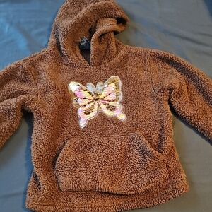 Cozy Brown Butterfly Hoodie for Kids